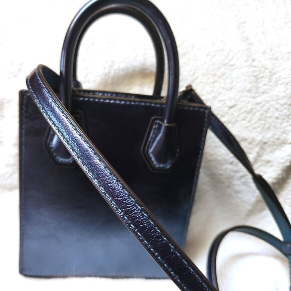 Michael Kors Mercer Small Patent Crossbody Bag - Teal Metallic - Like New - Picture 2 of 7